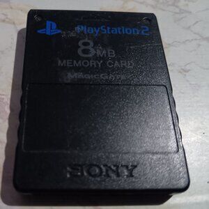 PS2 8MB Memory Card Official Sony Playstation 2 Black OEM